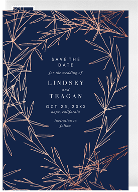 'Understated Botanical' Wedding Save the Date
